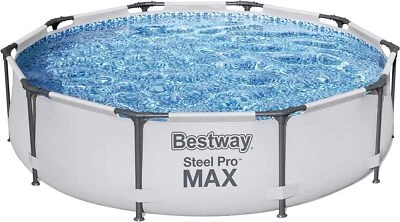 Bestway Steel Pro MAX Frame Pool ohne Pumpe Ø 305 x 76 cm lichtgrau  rund - Bild 1 von 4