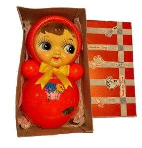 Vintage Japanese Celluloid ? Okiagari Koboshi Roly Poly Toy Canelon Japan Bell - Picture 1 of 15