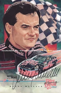KENNY WALLACE AUTOGRAPHED 1993 DIRT DEVIL SABCO RACING NASCAR PHOTO POSTCARD - Picture 1 of 2