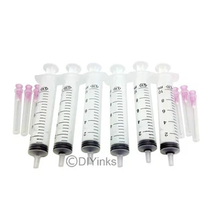 6pcs Syringes & Blunt Needles for Refilling Ink and Ink System CISS CIS - Picture 1 of 1