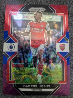 2022-23 PANINI PRIZM PREMIER LEAGUE GABRIEL JESUS RED BLUE AND PURPLE PRIZM01/15 - Image 1 of 2