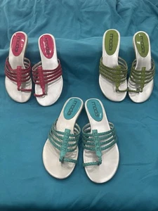 Moda Spana Stylish Casual Chic Braided Sandals Low Heel Size 6 M (3 Pairs $55) - Picture 1 of 6