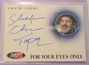 2010 James Bond Heroes & Villains Chaim Topol Milos Colombo A131 Autograph Card - Picture 1 of 2