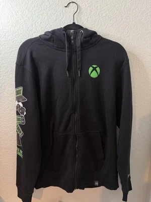 Chaqueta con Capucha New Era Xbox Para Hombre Grande Negra Cremallera Promoción Juegos Rara Foto 1 de 4