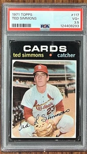 1971 Topps # 117 Ted Simmons Cardinals VG+ PSA 3.5 - Picture 1 of 1