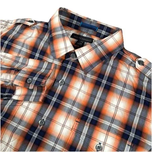 Camisa Banana Republic Para Hombre L We Go Ombré A Cuadros Manga Larga Con Botones Usada en Excelente Condición - Imagen 1 de 7