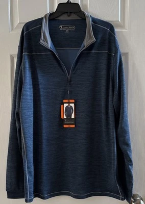 Pebble Beach Hombre Dry Luxe Performance 1/4 Cremallera Azul Talla XXL Foto 1 de 4