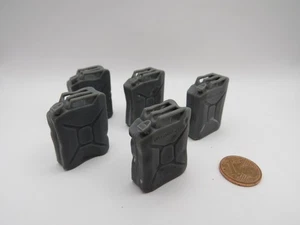 Deut. Juego de bidones de agua (5 uds.), abollados, Segunda Guerra Mundial, accesorios de tanque RC Escala 1:16 - Imagen 1 de 2