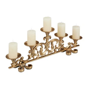 Candelabro antiguo soporte velas barroco portavelas decorativo 5 brazos - Imagen 1 de 12