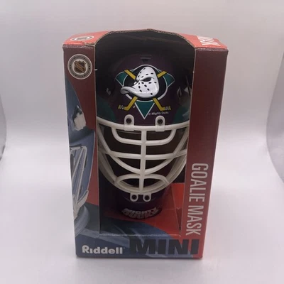 Anaheim Mighty Ducks Riddell Mini Goalie Mask Helmet Box Issues - Image 1 of 4