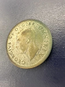 1937 Great Britain Sixpence – King George VI – 50% Silver Coin – UK 6d - Picture 1 of 3