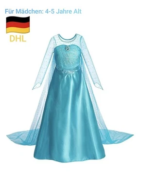 Frozen Kleid Die Eiskönigin Prinzessin ELSA Kleid Kostüm Cosplay Party 4-5 Jahre - Bild 1 von 4