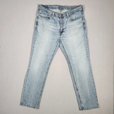 Pantalones de mezclilla Levis 541 para hombre 36x32 azules cónicos defectos de lavado ligero Foto 1 de 4