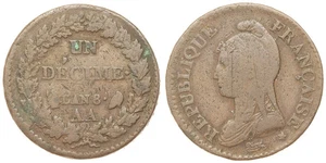 Frankreich - 1 Dezime L'AN 8 (1799) AA - Bild 1 von 3