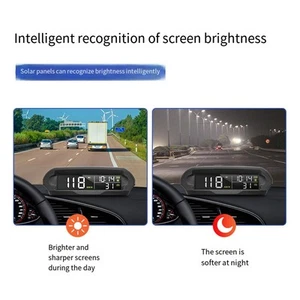 Solarbetriebener GPS Tacho f??r Autos mit HUD-Display und ??berdrehzahlalarm - Zdjęcie 1 z 12
