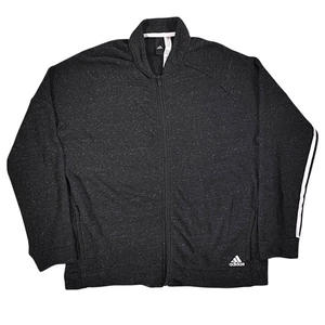 Adidas Trainingsjacke Damen XL gefleckt dunkelgrau Full Zip Activewear UK 20-22 - Bild 1 von 10