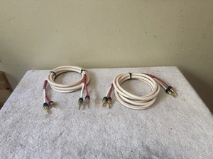 Monster Cable s14-4R-CL 14 Guage Speaker Cable Pair 8 Feet Long Banana Plug - Picture 1 of 7