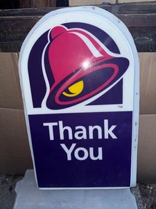 Vintage authentisches Taco Bell Dankeschön Schild - Hartplastik - 30x19" - Bild 1 von 1
