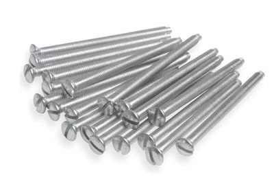 M3.5 ELECTRICAL SOCKET SWITCH SCREWS 35 40 50 75 mm CHROME STEEL RAISED EDGE - Image 1 of 4