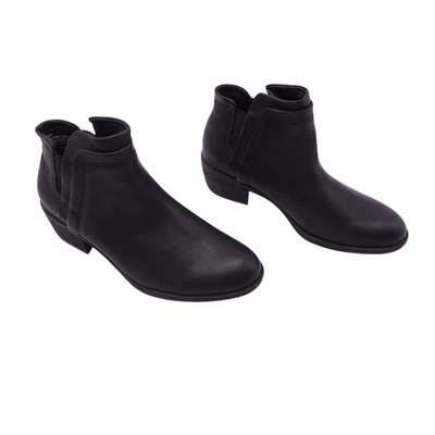 NWOB BOC by Born Grover Ankle Bootie 6.5 M Black Slip On Faux Leather Block Heel - Image 1 of 4