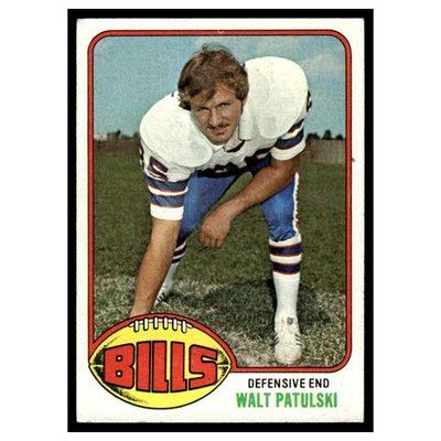 Walt Patulski #358 1976 Topps Buffalo Bills Football Card NFL EX - Image 1 of 3