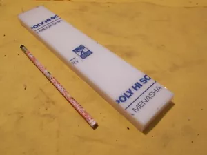 WEISSE HDPE BAR Polyethylenblech bearbeitbar Kunststoffmaterial 3/4"" x 2"" x 12"" LANG - Bild 1 von 2