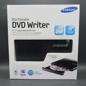 Samsung Slim Portable DVD Writer SE-208 USB External Storage with Cable AV Conn. - Picture 1 of 11