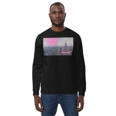 Save My City, Save NYC, New York City, Clean Up New York, Crewneck Sweatshirt - Image 1 of 3