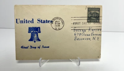 US FDC 1938 Liberty Bell  - Image 1 of 2