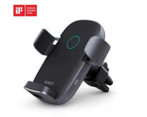 Car iPhone Wireless Phone Charger Air Vent Mount Holder Fast Charge 10W - Picture 1 of 7