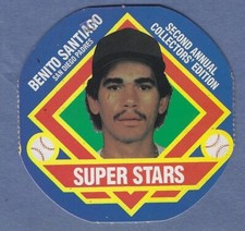 1988 MSA Our Own Tea Disc #15 Benito Santiago Padres Good-VG
