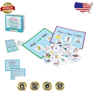 Customizable First-Then Board System with 66 Picture Cards for Children’s Needs - Picture 1 of 9