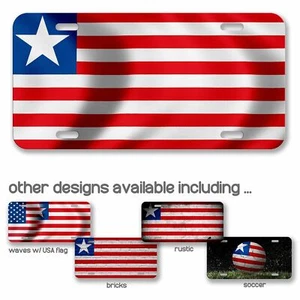 Matrícula de aluminio de alta calidad - Bandera de Liberia (Liberia) - Muchas opciones - Imagen 1 de 10
