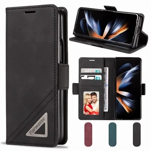 Para Samsung Galaxy Z Plegable 6/5/4/3 5G Estuche de Cuero Portatarjetas Billetera Cubierta de Lujo - Imagen 1 de 17