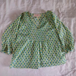 Top túnica MATTA NY Nueva York para niña algodón estampado bloqueado a mano talla M - raro - Imagen 1 de 9