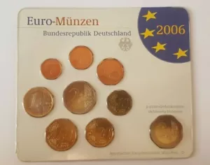 Germany Deutschland Euro 9 Coin Set 2006 D Munchen UNC Holsten Tor Hansestadt - Picture 1 of 2