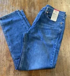 NEW Levis 505 Men’s Denim Blue Jeans Regular Fit Straight Leg 34x32 With Tags - Picture 1 of 9