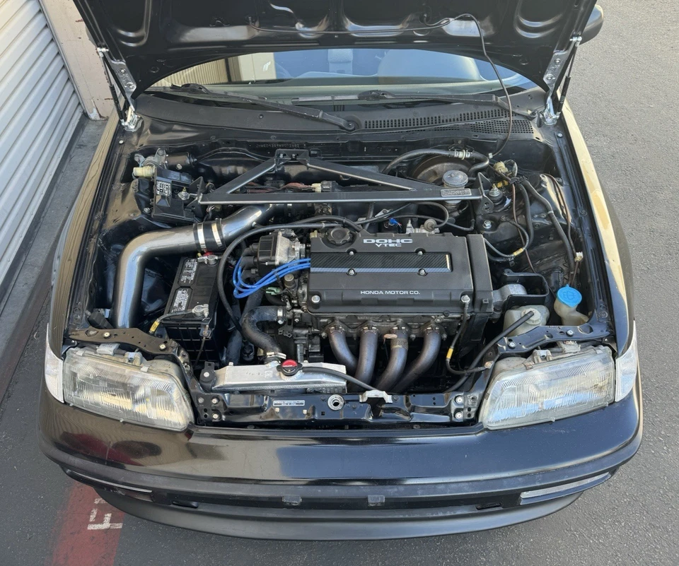 NRG 3pt FRONT STRUT BAR BRACE For HONDA CIVIC HATCH (EF9) / CR-X (EF8) 1988-1991 - Image 1 of 4