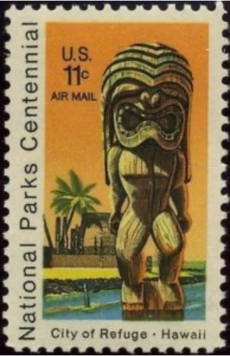 US #C084 MNH 1972 National Parks Centennial Kii Statue Temple Airmail - Image 1 of 1