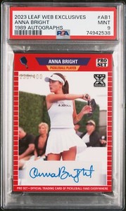 2023 LEAF PRO SET ANNA BRIGHT XRC PICKLEBALL ROOKIE RC AUTO /400 PSA 9 MINT