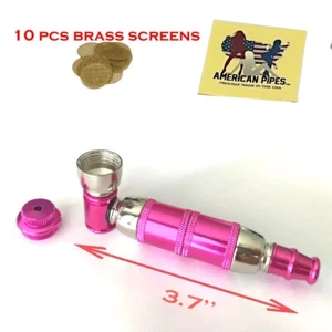 American Pipes™ 3.7" Large double chamber anodized aluminum metal smoking pipe - Picture 1 of 4