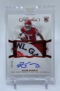 Kyler Murray 2019 Panini Flawless Collegiate Worn Material & Autograph 04/20