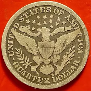 1894-S BARBER QUARTER MISPLACED MINT MARK WAY TOO FAR RIGHT - Picture 1 of 2