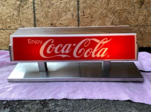 Letrero iluminado mostrador Coca-Cola vintage años 80 - Imagen 1 de 5