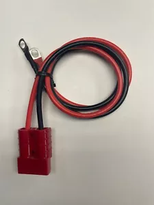 Enchufe rojo 50A para Anderson con 50 cm de silicona 10 AWG Wier y terminal de 5/16" - Imagen 1 de 1