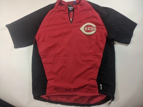 Cincinnati Reds Warm Up Cool Base Windbreaker Jacket - Majestic - Large Cover