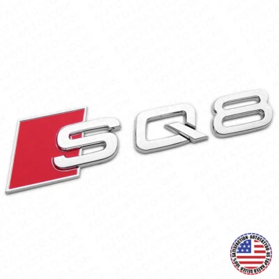 Audi SQ8 OEM Chrome Rear Letter Liftgate Badge Trunk Emblem Badge Logo Sport  - Image 1 of 4