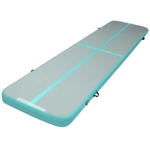 Everfit GoFun 4X1M Inflatable Air Track Mat Tumbling Floor Home Gymnastics Green - Picture 1 of 6