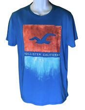Hollister California Mens M Blue Graphic Short Sleeve Everyday T-Shirt