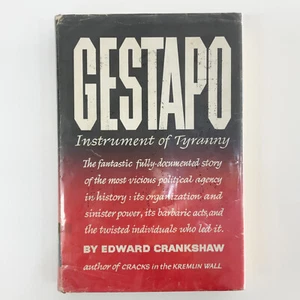 Gestapo Instrument of Tyranny Edward Crankshaw 1957 Hardcover Book - Imagen 1 de 21